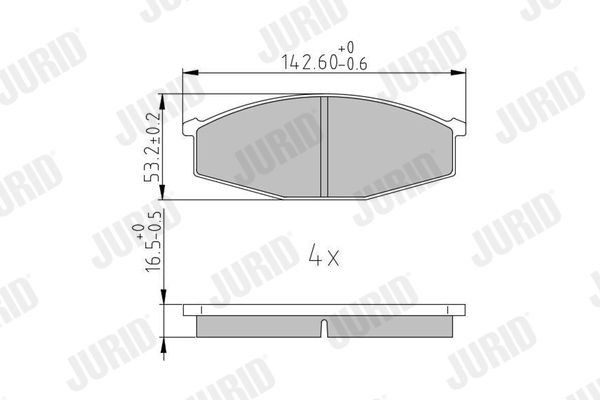 JURID Plaquettes de frein 572361J JURID 572361J Plaquettes de frein NISSAN Patrol Hardtop (K160) 2.8 D 75 CV 1988