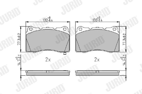 JURID Kit pastiglie freni 572508J 572508J Pastiglie dei freni JURID HONDA ACCORD costo
