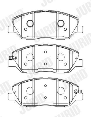 JURID Brzdové doštičky/platničky 572607J 572607J Brzdové platničky JURID HYUNDAI ELANTRA