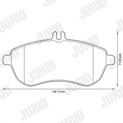JURID Brzdové doštičky/platničky 573257JC Platničky JURID T2 573257JC lacné