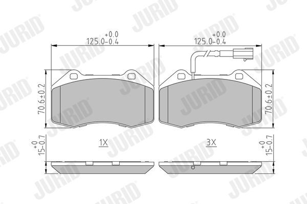 JURID Kit pastiglie freni 573290J 573290J costo Pastiglie dei freni ALFA ROMEO GTV JURID