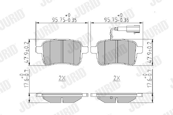 JURID Kit pastiglie freni 573349J 573349J Pastiglie dei freni JURID ALFA ROMEO GTV costo