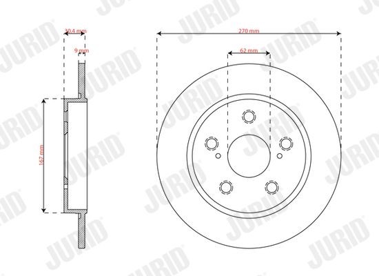 JURID Σετ βοηθ. εξαρτημάτων, σιαγόνες φρένου 771080J 771080J Σετ βοηθητικα εξαρτημάτων σιαγόνες φρένου MAZDA MX-5 JURID