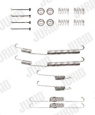 JURID Kit de acessórios, maxilas do travão 771263J 771263J Kit de acessórios maxilas do travão CITROËN SAXO JURID