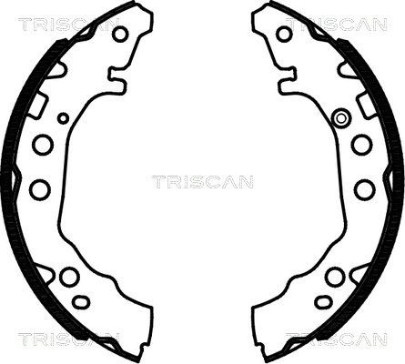 TRISCAN Jarrukenkäsarja 8100 13052 Jarrukenkäsarja TRISCAN 180 x 28 mm