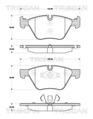 TRISCAN Kit pastiglie freni 8110 11029 8110 11029 Pastiglie dei freni BMW X1 TRISCAN costo