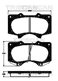 TRISCAN Plaquettes de frein 8110 13064 8110 13064 Plaquette MITSUBISHI OUTLANDER TRISCAN