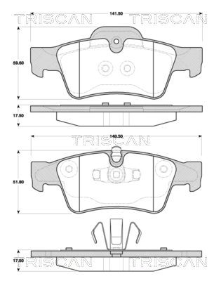 TRISCAN Brzdové doštičky/platničky 8110 23054 8110 23054 Brzdové platničky TRISCAN MERCEDES-BENZ SL