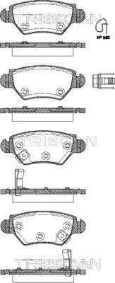 TRISCAN Τακάκια φρένων 8110 24013 Τακάκια φρένων TRISCAN Chevrolet CRUZE 8110 24013