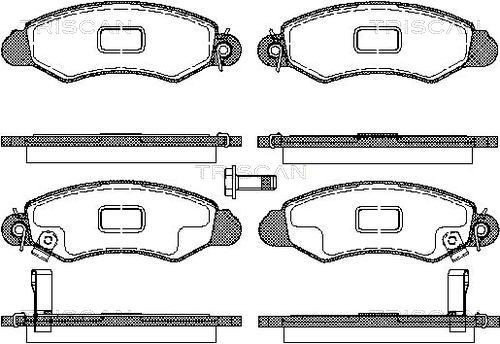TRISCAN Brzdové doštičky/platničky 8110 69008 TRISCAN Športové brzdové doštičky SUBARU 8110 69008