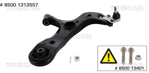 TRISCAN Ψαλίδι, ανάρτηση τροχών 8500 13557 Ψαλίδια TRISCAN Toyota AYGO 8500 13557