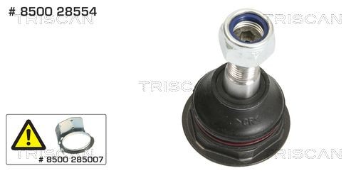 TRISCAN Bærekugle 8500 28554 8500 28554 Bærekugle PEUGEOT 206 TRISCAN