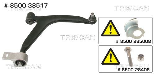 TRISCAN Draagarm 8500 38517 Citroën AX Draagarm voor wielophanging TRISCAN 8500 38517