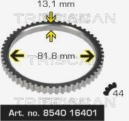 Sensorring, ABS TRISCAN 8540 16401 TRISCAN 8540 16401 Abs sensorring FORD MONDEO 2017