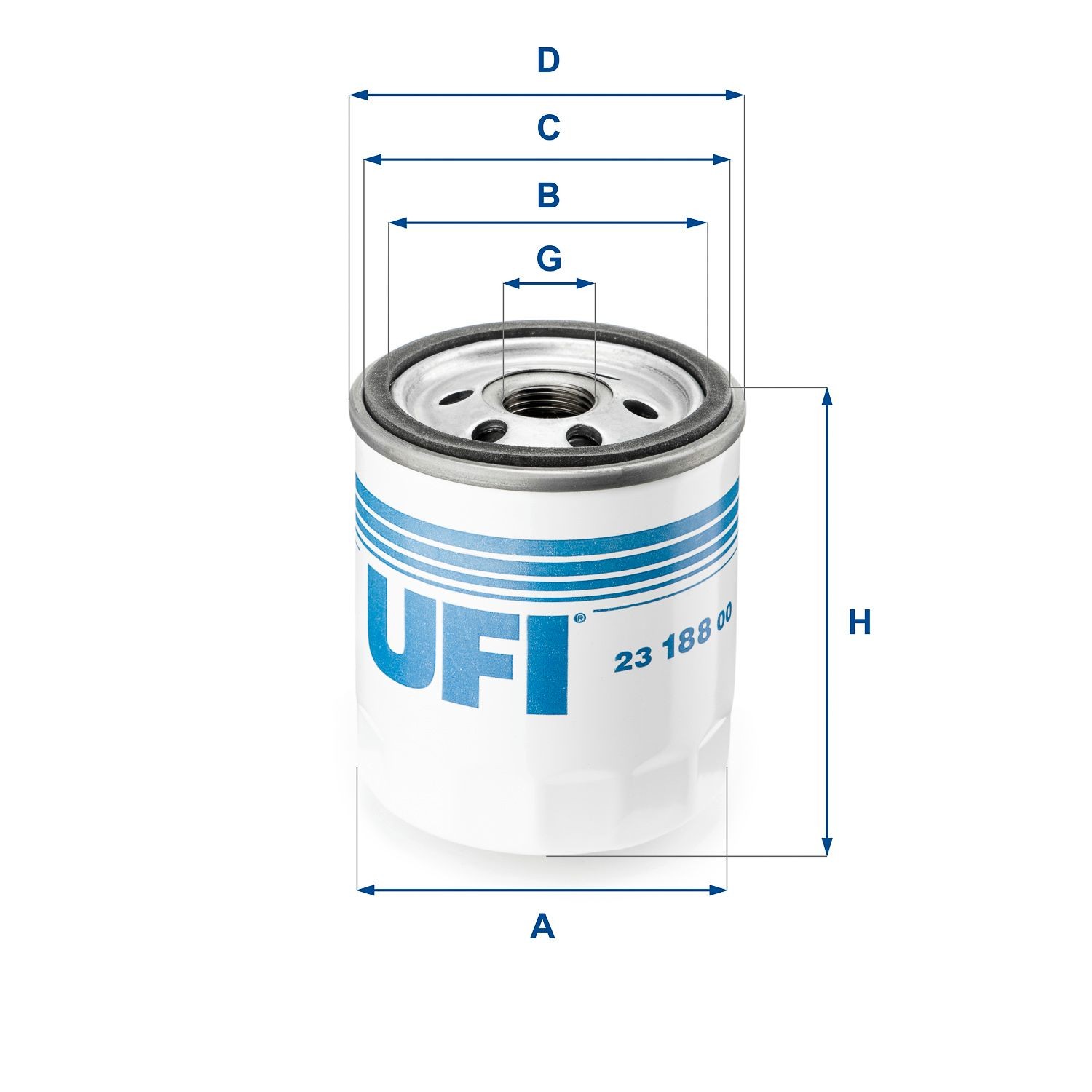 UFI Oliefilter 23.188.00 23.188.00 Oliefilter FORD C-MAX UFI