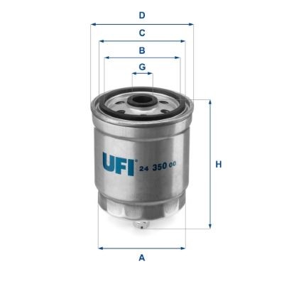 UFI Fuel filter 24.350.00 UFI 24.350.00 Astra Mk2 Saloon fuel filter diesel and petrol price