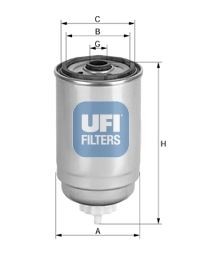 UFI Brændstof-filter 24.397.00 Brændstoffilter UFI Land Rover RANGE ROVER EVOQUE 24.397.00