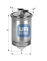 UFI Bränslefilter 24.435.00 24.435.00 UFI bensinfilter HONDA CONCERTO