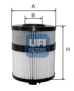 UFI Eļļas filtrs 25.108.00 Eļļas filtri UFI Saab 9-5 25.108.00