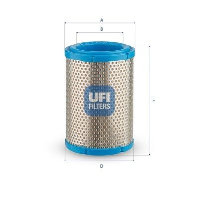 UFI Luftfilter 27.736.00 UFI 27.736.00 Luftfilter SKODA 110 Sedan (L) til en fordelagtig pris