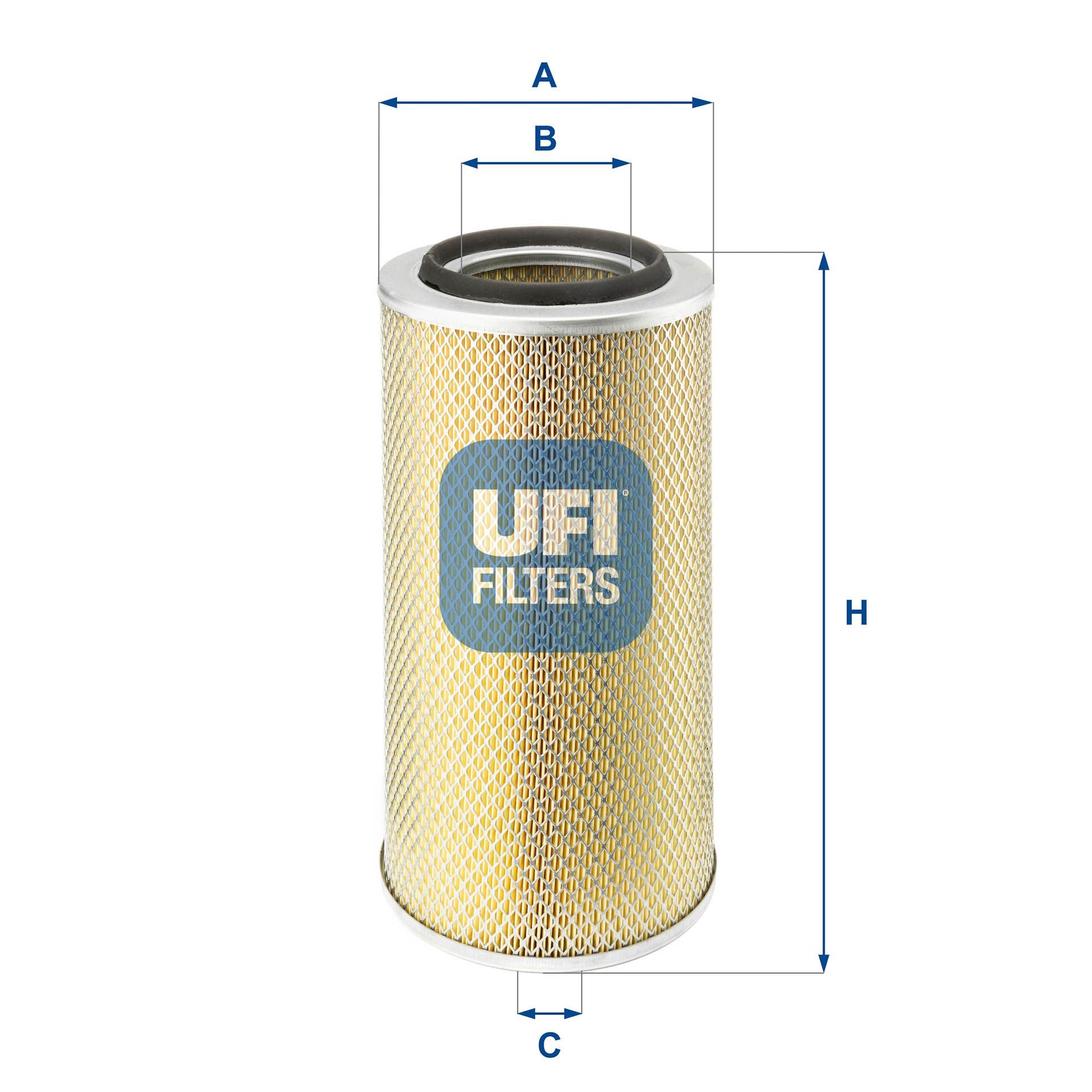 UFI Vzduchový filter 27.802.00 27.802.00 Vzduchový filter UFI MERCEDES-BENZ HECKFLOSSE