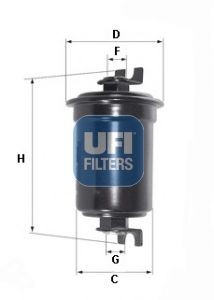 UFI Filtro de combustível 31.525.00 31.525.00 UFI Filtro de combustível Mitsubishi baratos