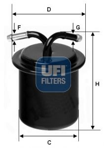 UFI Drivstoffilter 31.541.00 UFI 31.541.00 Drivstoffilter Subaru Impreza 3 pris