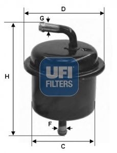 UFI Brandstoffilter 31.543.00 Suzuki GRAND VITARA Brandstoffilters UFI 31.543.00