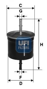 Bränslefilter UFI 31.624.00 UFI 31.624.00: Bensinfilter Ford MAVERICK 2024
