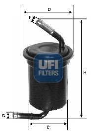 UFI Filtro carburante 31.664.00 31.664.00 Filtro carburante KIA PROCEED UFI costo