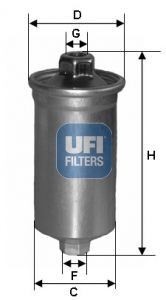 UFI Brandstoffilter 31.699.00 Brandstof-filter UFI 9-5 31.699.00 goedkoop
