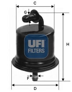 Filtro de combustível UFI 31.724.00 UFI 31.724.00 Filtro de combustível SUZUKI ALTO 2000