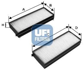 UFI Interieurfilter 53.142.00 53.142.00 UFI Pollenfilter Chevrolet goedkoop