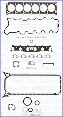 AJUSA Hel packningssats, motor 50047100 Tätningsringar Mercedes R107: Hel packningssats, motor AJUSA 50047100