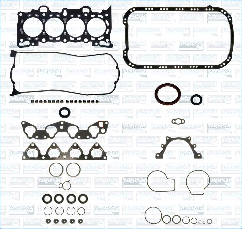 AJUSA Komplet pakningssæt, motor 50142000 AJUSA 50142000 Honda Civic VI Krumtaphuspakning originale pris