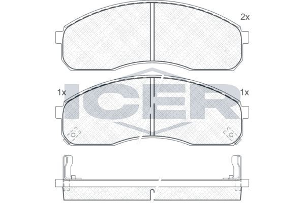 ICER Plaquettes de frein 141455 141455 Plaquettes de frein KIA MAGENTIS ICER