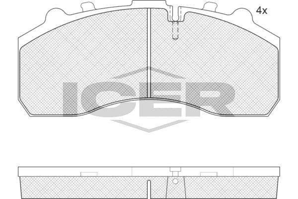 ICER Τακάκια φρένων 151194 151194 Τακάκια φρένων ICER PORSCHE BOXSTER