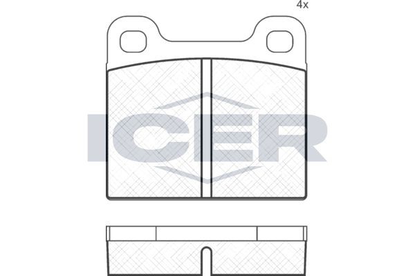 ICER Τακάκια φρένων 180162 Τακάκια φρένων ICER Porsche BOXSTER 180162