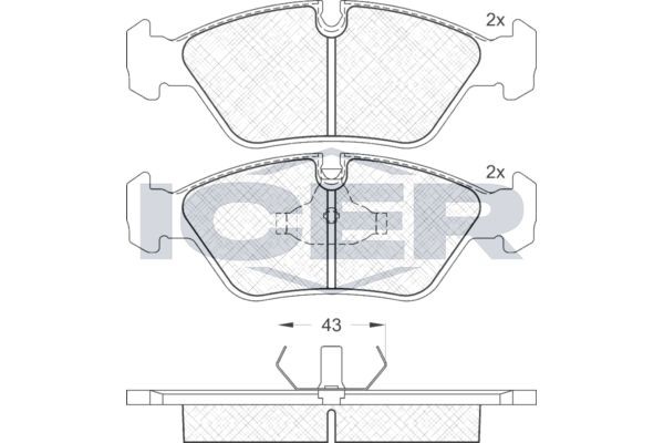ICER Τακάκια φρένων 180423 Τακάκια δισκόφρενων ICER Porsche BOXSTER 180423
