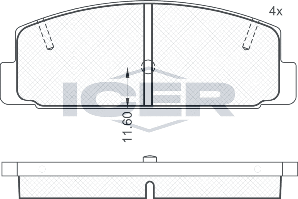 ICER Τακάκια φρένων 180510 180510 Τακάκια φρένων PORSCHE BOXSTER ICER