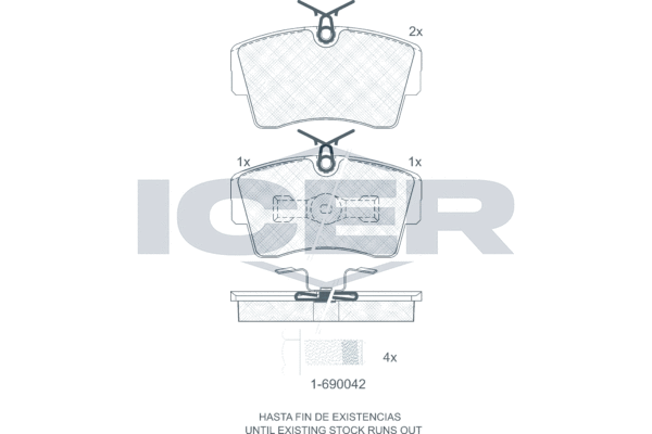 ICER Plaquettes de frein 180553 Plaquettes ICER 306 180553 pas cher
