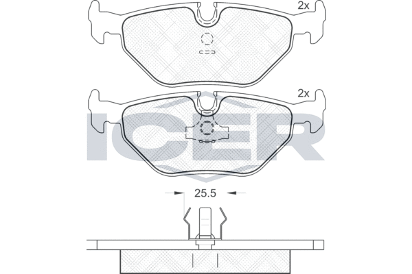 ICER Kit pastiglie freni 180744 180744 ICER Pastiglie ISUZU prezzo