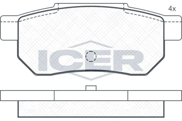 ICER Brake pad set 180751 ICER 180751 Accord III Coupe racing brake pads replacement
