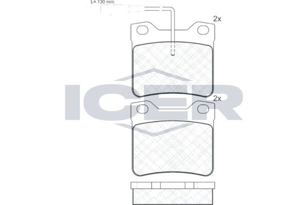 ICER Brzdové doštičky/platničky 180787 Platničky ICER 605 180787 lacné