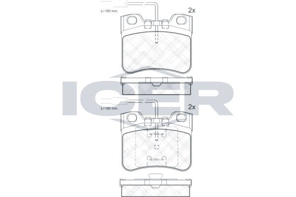ICER Bremseklodser 180788 180788 Bremseklods CITROËN C3 ICER