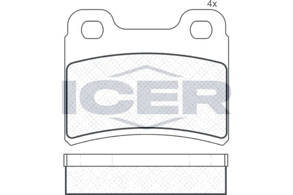 ICER Bremseklosser 180938 ICER 180938 Sportsbremseklosser Kia SHUMA originale