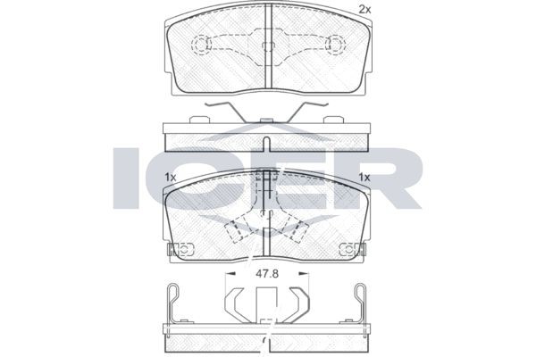 ICER Piduriklotsid 180951 Klotsid ICER Daihatsu FEROZA 180951