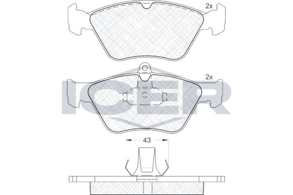 ICER Bremseklodser 180988 180988 Bremseklodser OPEL OMEGA ICER
