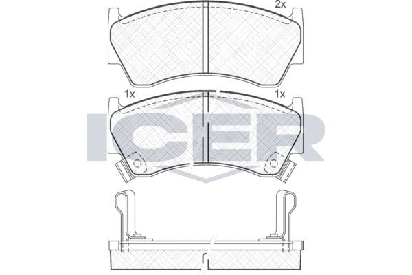 ICER Remblokken 181094 181094 Remblok NISSAN KUBISTAR ICER