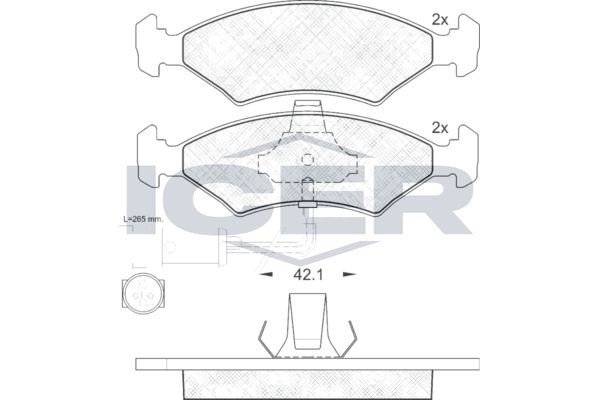 ICER Pastilhas de travão 181230 181230 Pastilhas FORD KUGA ICER